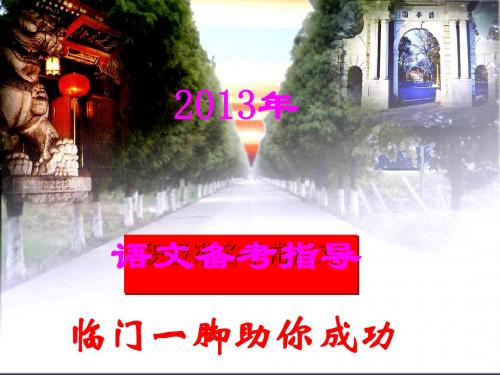 2013年高考语文备考指导ppt
