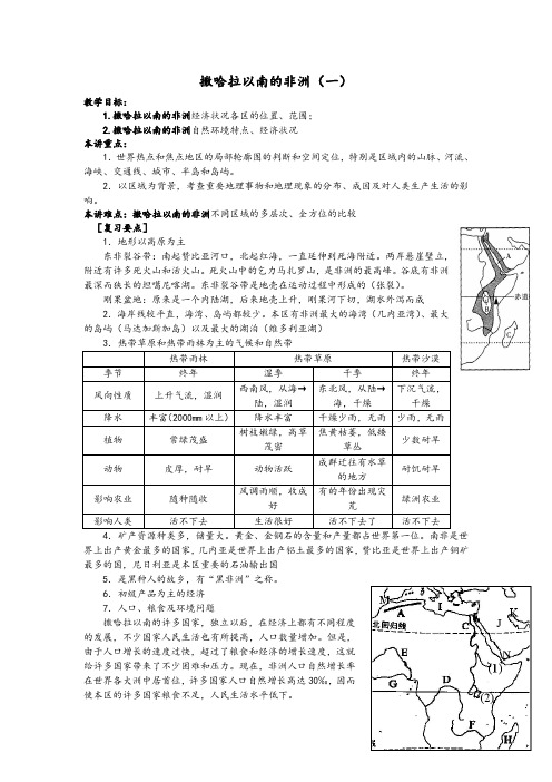 抚顺市第一中学2015-2016学年高一地理补充内容(高考必考内容)：7 撒哈拉以南的非洲1 