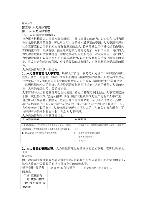 社会工作行政人力资源管理讲课讲稿