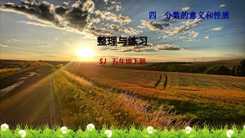 苏教版五年级数学下册第四单元《分数的意义和性质》整理与练习