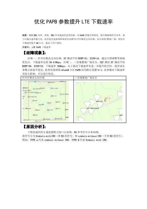 优化PAPB参数提升LTE下载速率