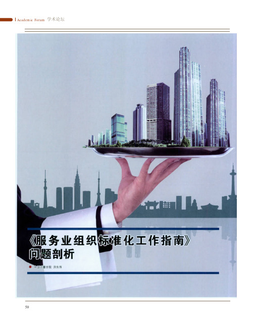 _服务业组织标准化工作指南_问题剖析
