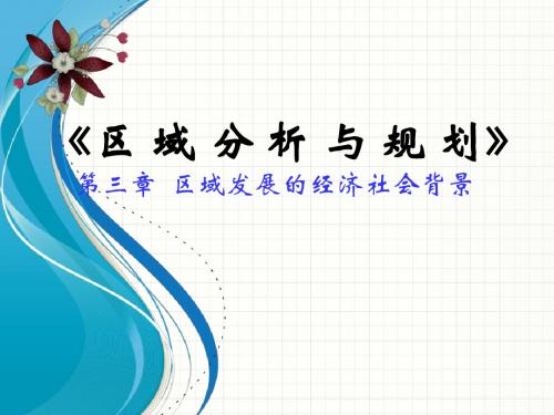 发展战略-区域发展的经济社会背景概述(PPT48页)