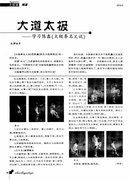 大道太极——学习陈鑫《太极拳名义说》