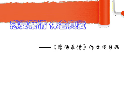 作文指导二：家庭亲情类作文指导 PPT课件