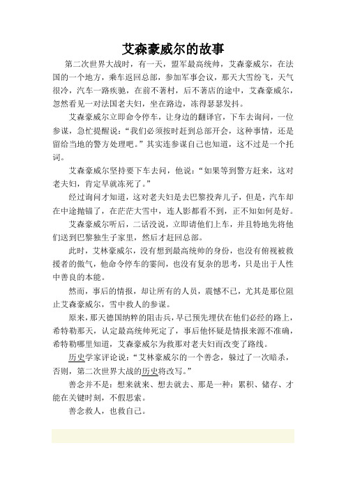艾森豪威尔的故事