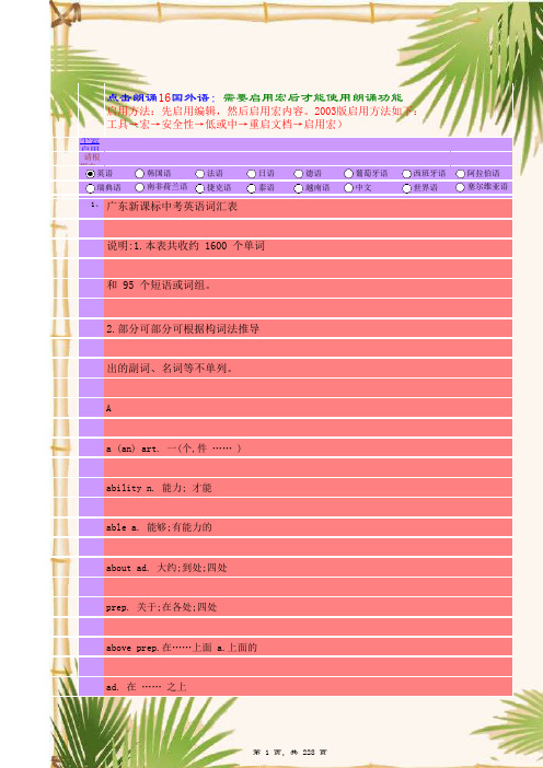 2012年英语中考必备词汇1600+短语95(带语音的),真人朗读学习英语中英文对比
