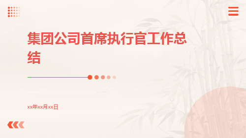 集团公司首席执行官工作总结PPT