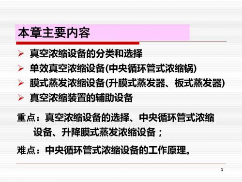 第八章 蒸发浓缩设备