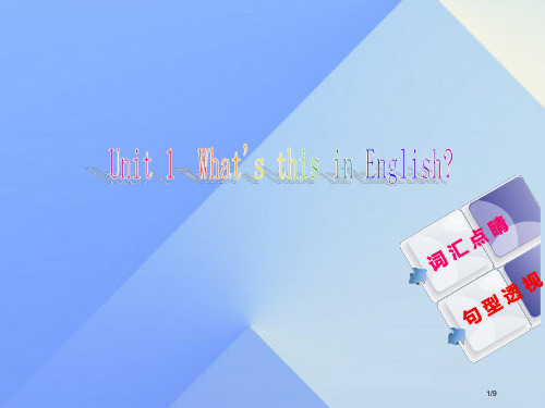 七年级英语上册 Starter Module 3 My English book Unit 1 Wh