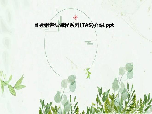 目标销售法课程系列(TAS)介绍