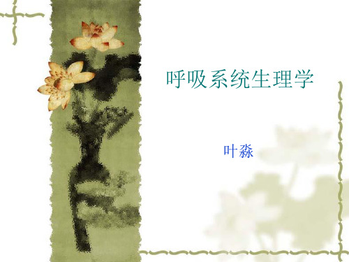 呼吸系统生理学