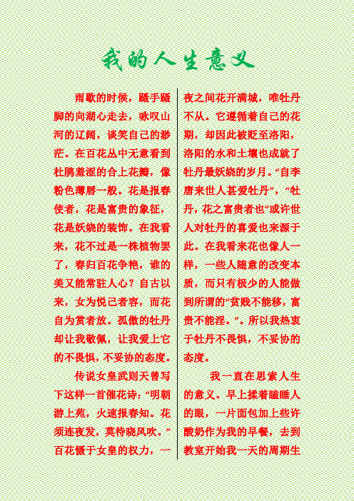 我的人生意义