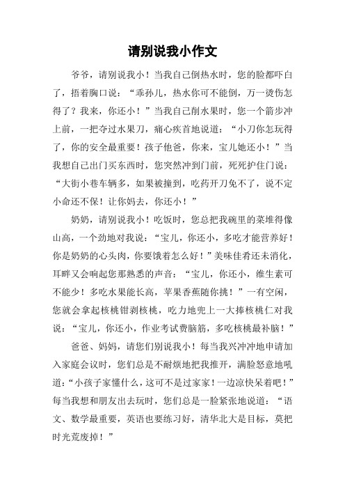 请别说我小作文