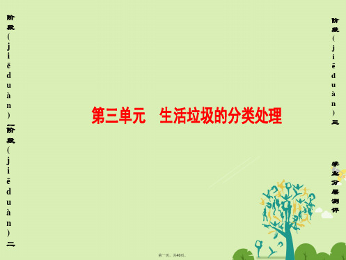 高中化学专题1洁净安全的生存环境第3单元生活垃圾的分类处理课件苏教版选修1