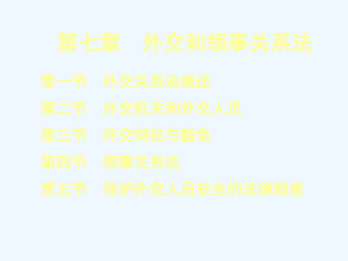 第七章外交关系法