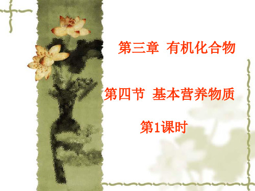 第三章 第四节 基本营养物质