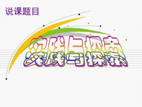 最新华师大版数学七下6.3《实践与探索》说课课件