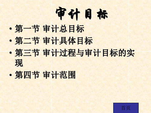 审计目标PPT课件