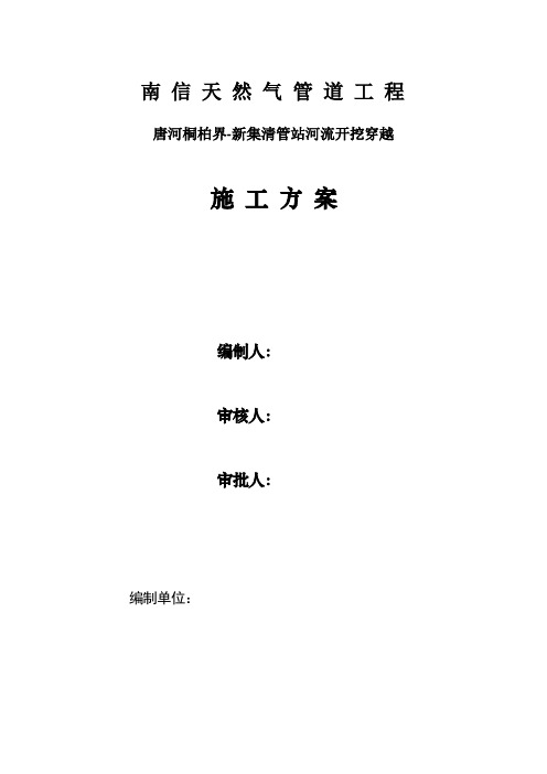 河流大开挖施工方案3.20