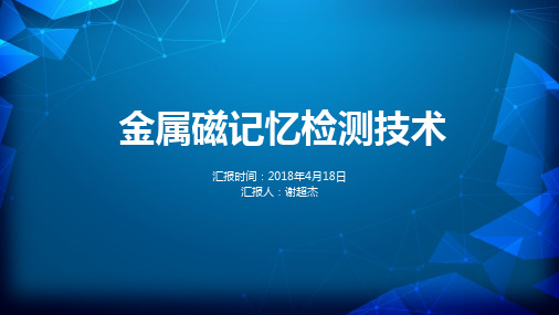 《金属磁记忆检测技术》工程测试与信号处理4月18日汇报