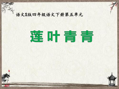 四年级下册《莲叶青青》PPT(语文S版)