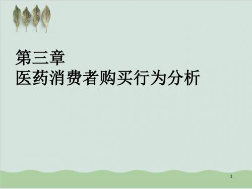 医药消费者购买行为分析PPT课件( 32页)