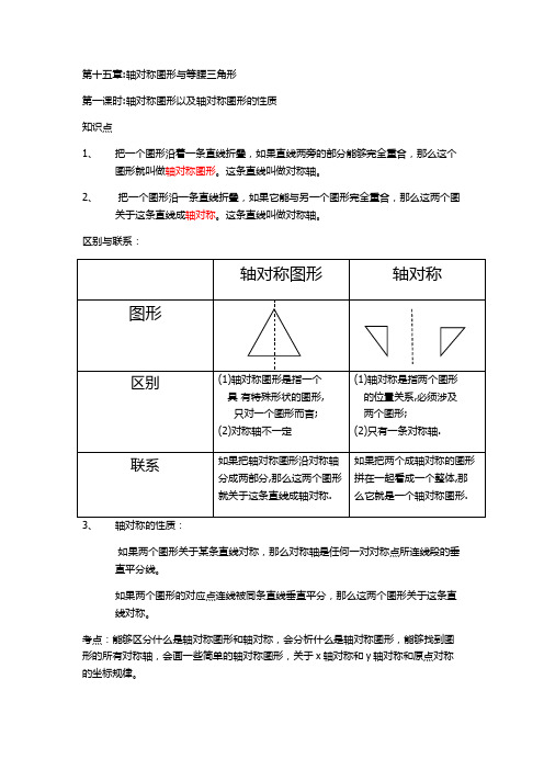轴对称图形与等腰三角形教案