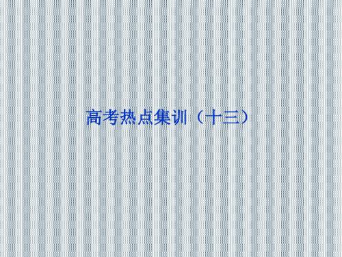 2013年高考总复习物理高考热点集训(十三)