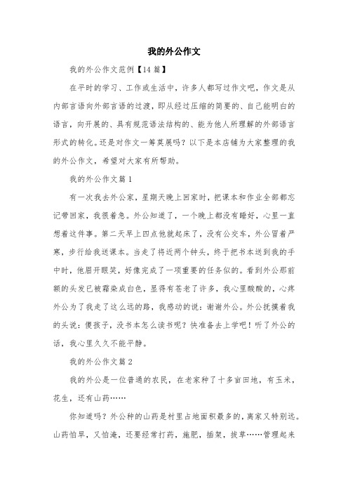 我的外公作文