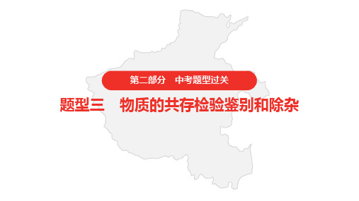 2021年中考人教版化学复习   题型三 物质的共存检验鉴别和除杂