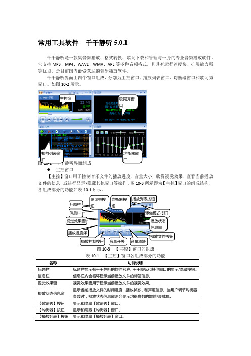 常用工具软件  千千静听5.0.1