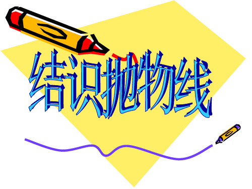 北师大版九年级下 结识(画) 抛物线