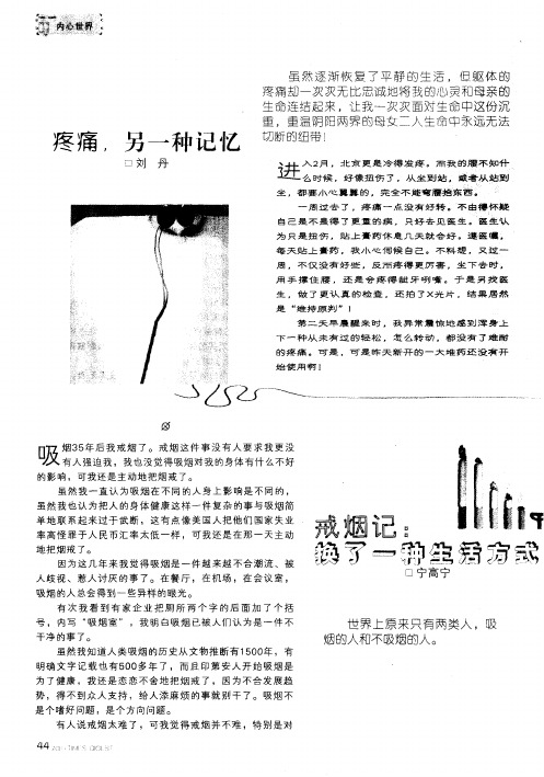 疼痛,另一种记忆