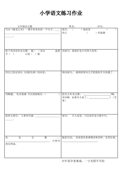 小学语文每日一练(五年级) (114)