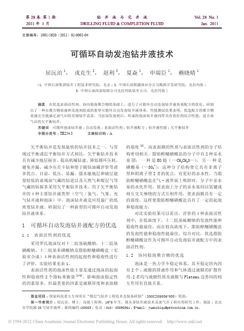 可循环自动发泡钻井液技术