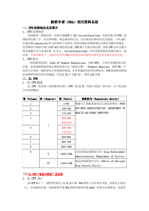 cfr314新药申报相关信息简报