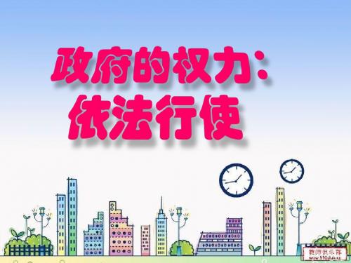 4.1政府的权力：依法行使