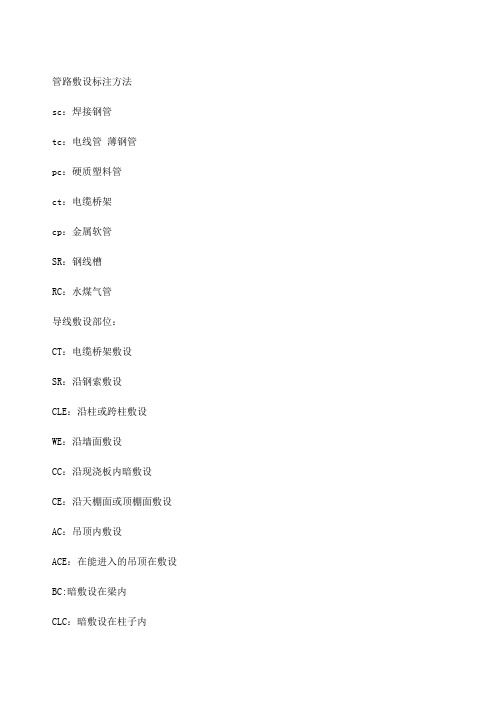 C电气平面电线布置标识