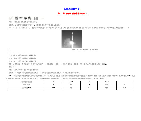 2020八年级物理下册第11章功和机械能章末知识汇总(新版)新人教版
