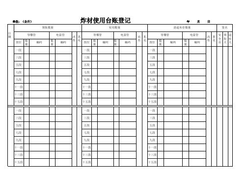 炸材使用台账登记
