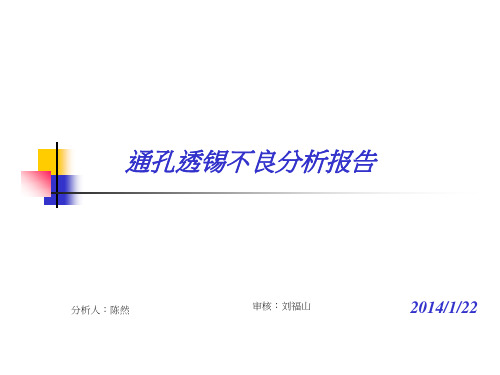 通孔透锡不良分析报告