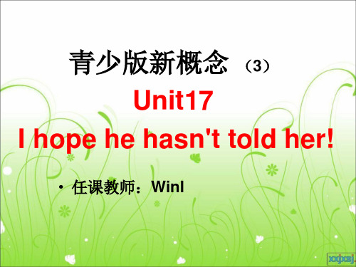青少版新概念英语3B第17单元Unit17