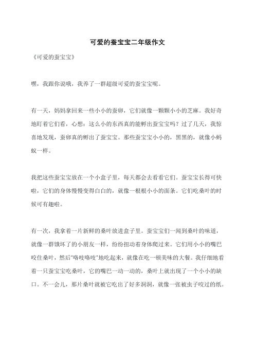可爱的蚕宝宝二年级作文