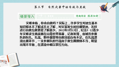 人教版高中地理选修五3.3《自然灾害中的自救与互助》ppt课件