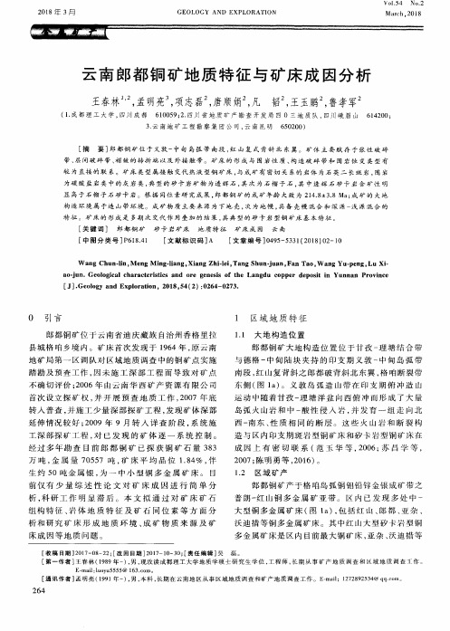 云南郎都铜矿地质特征与矿床成因分析