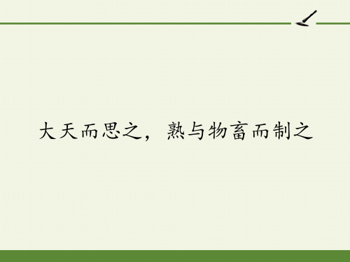 高中语文选修先秦诸子选读课件-3.1 大天而思之,熟与物畜而制之2-人教版