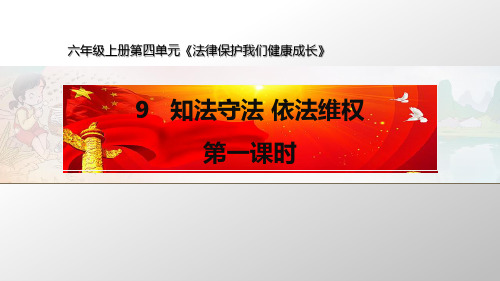 部编版道德与法治六年级上册9.知法守法-依法维权课件ppt