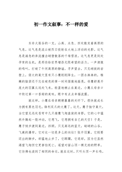 初一作文叙事：不一样的爱_111113