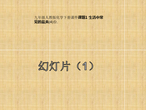 九年级人教版化学下册课件课题1 生活中常见的盐共(4)份.